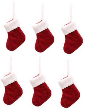 Didiseaon 6pcs Christmas Knit Cutlery Pouches Festive Tableware Covers for Forks Spoons for Holiday Parties and Family Gatherings and Decorative Dining Accessories