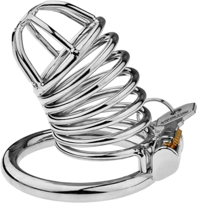 Male Hollow Penis Cage Chastity Cage Adult Sex Toys Metal Chastity Device Invisible Lock for Man Cock Cage Bondage Gear & Accessories 50mm
