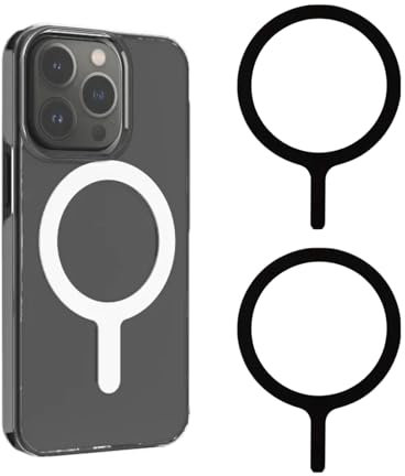 3 Pack Metal Ring for MagSafe Sticker,Compatible with MagSafe Ring,Magnetic Ring For Phone Case,iPhone & Samsung Cases, Support Wireless Charging, (Black x2 + White x1)