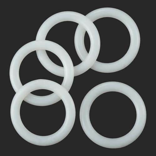 Sisinkal Paquete de anillos de ganchillo para manualidades, accesorios de manualidades, anillos de plástico blanco para bolso, asiento de coche, bolsa tejida, decoración, 12,7 mm a 50 mm (16 mm)