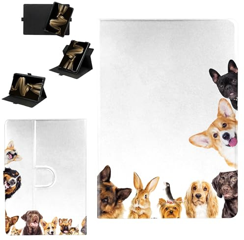 Custodia Compatibile per Amazon Fire HD 8 2024 8.0-pollici Tablet Cover Custodia Case [Funzione di rotazione a 360 gradi][Protezione rinforzata dei bordi contro le cadute] GGQ