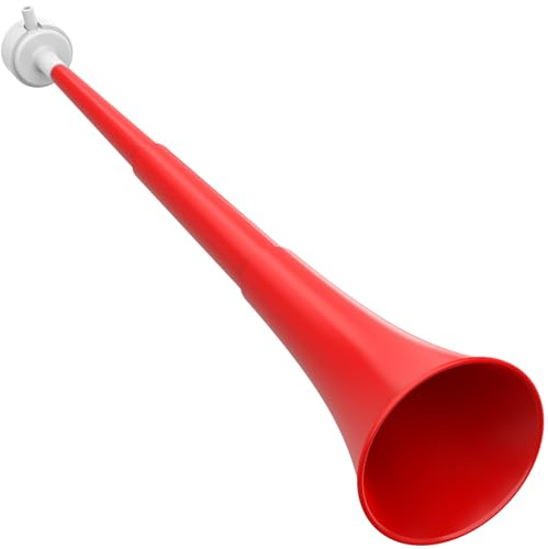 Collapsible Stadium Horn 24 inch Vuvuzelas Soccer Horn Blow Horn Trumpet Noise Maker Loud Sound for All Kinds of Sporting Events, Birthday Parties, Football Games, Celebrations (Red)