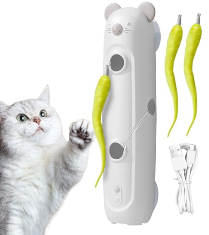 Daooibpa Giocattoli interattivi per gatti | Sensore intelligente automatico per gattini, giocattolo per gatti con piume, per esercizi di routine prevenzione della noia, rilascio di energia, attività