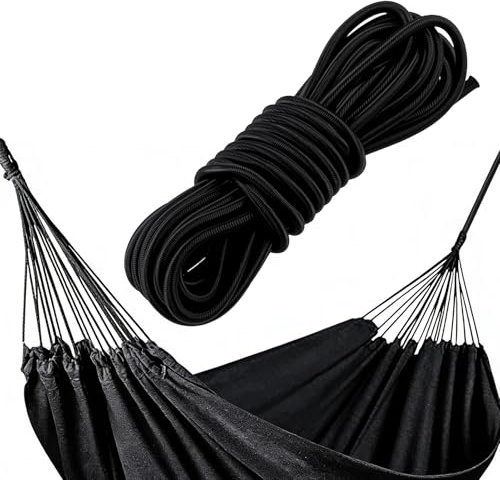 6 mm x 15 m gummirep för släpvagn, expanderrep för släpvagn, gummisnodd runt svart presenningsrep, väderbeständigt gummisnöre för släpvagnspresenning presenning tält, segling, roddutrustning