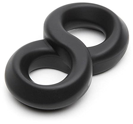 Lovehoney Magic 8 Silicone Cock and Ball Ring Adult Sex Toys for Men, Black