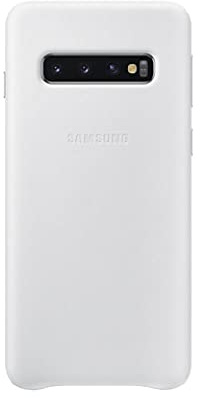 Leather Cover für Galaxy S10 Weiß