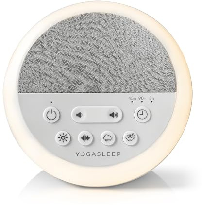 Yogasleep Nod White Noise Sound Machine, With Soft Night Light & Sleep Timer, 20 Sound Options Including Lullabies, Nature & Pink Noise, Sleep Aid For Baby & Adults, Noise Canceling For Office Privacy
