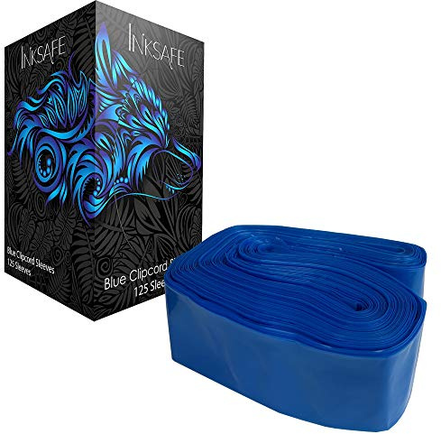 Inksafe Blue Tattoo Clip Cord Covers/Sleeves 5cm x 80cm - Box of 125