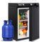 SMETA Gas Camping Fridge, 3 Way 60L, 12V/240V/Gas, Quiet, Reversible Door, Black