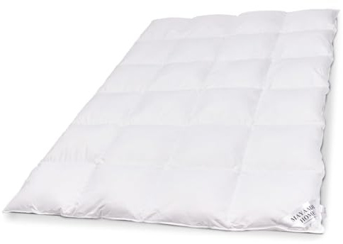 Premium duntäcke extra varmt 135 x 200 cm | 1 600 g överkast, 85 % fjädrar 15 % dun | 100 % naturlig bomull | Tillverkad i Europa | täcke lämpligt för allergiker | HS74