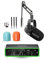 Movo Music Audio Interface Bundle - Phantom USB Audio Interface, CastMic XLR Dynamic Microphone, and Boom Arm - Professional Studio Equipment for Musicians, Singers, and Producers