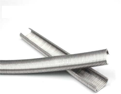 LIUHUANL Clou de type C C17 C24, Clou à anneau en fer galvanisé C pour installation de pistolet à clous SC7E/SC760, clôture en fil pour cage à oiseaux et poulets (C17 1000 pièces)