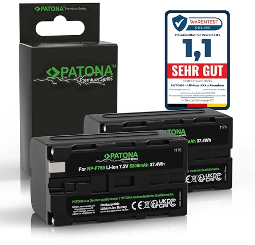 PATONA 2X Premium Batería para Sony NP-F750 NP F550 F930 F920 5200mAh