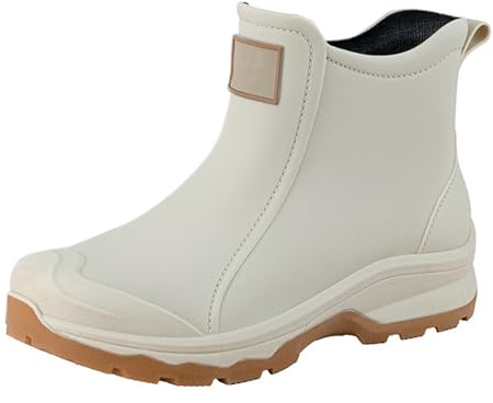 Botas de lluvia de media altura para hombre, suela suave, resistentes al viento, resistentes a la abrasión, zapatos de trabajo, antideslizantes, cómodos, para navegar, acampar, navegar y actividades