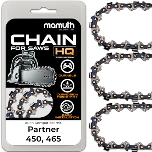 3 x sågkedja motorsåg 40 cm 1,5 mm 0,325 tum 66TG för partner 450, partner 465
