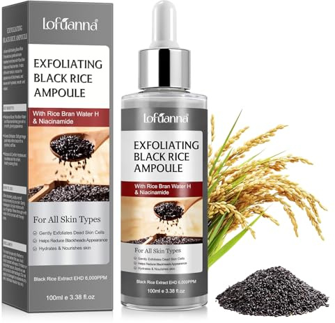 Peel Shot Glow Rice Peeling Ampoule,Gentle Exfoliating Face Serum,Black Rice Peel Ampoule for Face & Body, Shrink Pores & Deeply Hydrating For All Skin Types