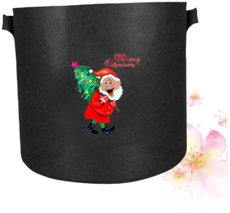 ROMISBABA Sacco da Piantare Natalizio Non Tessuto 15 Galloni 50X30 CM Borsa per Piante da Giardinaggio Traspirante e Resistente Contenitore per Piantare Alberi e Ortaggi in Giardino