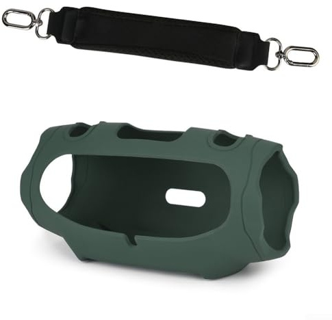 GANCEI Stoßfeste Abdeckung, Silikonhülle für JBL für Xtreme 4 Lautsprecher, stoßfeste Schutzhülle mit passgenauer Passform und Schultergurt, Schwarz (Grün)