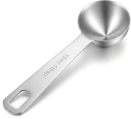 Measuring Spoon Coffee Stainless Steel 15 ml, Dosing Measuring Spoon, Messlöffel Kaffee Edelstahl Gramm kaffeelöffel Portionierer, Dosierlöffel for Kaffeelot Ground Coffee Loose Tea Milk Tea Spice