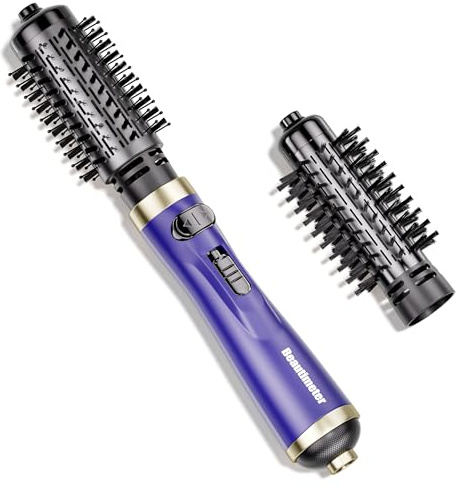 Beautimeter Hair Dryer Brush, Rotating Blow Dryer Brush with 2-Inch and 1.5-Inch Brushes, 3 in 1 Hot Air Styler and Rotating Brush, Hair Dryer Brush Blow Dryer Brush in One (Purple)