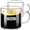 ParaCity Klare Teegläser 420ML, Kaffeegläser aus Glas 2er-Set, große Teegläser mit Henkel, Latte Macchiato Gläser, Teetasse Set für Heiß-/Kaltgetränke, Latte, Cappuccino, Tee, Saft