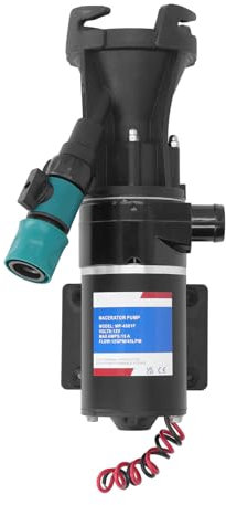 Pompe de Macération 12V avec Valve de Chasse, Pompe de Vidange des Eaux Usées pour Bateau Marin RV 12GPM 45LPM