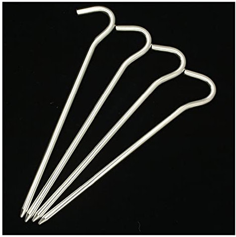 LXYDPZ 4 Teile/los Outdoor Picknick Camping Angeln Baldachin Aluminium Legierung Heringe Stakes Nägel Boden Pin Haken Camping Zelt Zubehör (12)