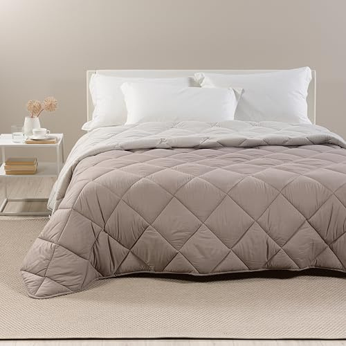 Caleffi - Piumone Matrimoniale Invernale 260x265 cm - Trapunta Matrimoniale Invernale per Inverno e Mezza Stagione - Copriletto in Microfibra Caldo e Morbido - Piumino Autunnale Made in Italy
