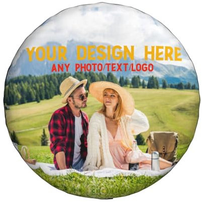 Housse de pneu de secours personnalisée avec votre propre logo photo et texte, housses de protection imperméables pour roue de voyage, remorque, camion, VUS, universelle, de nombreux véhicules