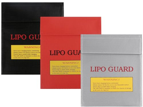 YSDINK Högkvalitativ lipo väska brandsäker vattentät skyddsväska, explosionssäker Lipo Safe Bag för batterier, dokument, kontanter, pass, smycken (tre färger, 180 x 230 mm)