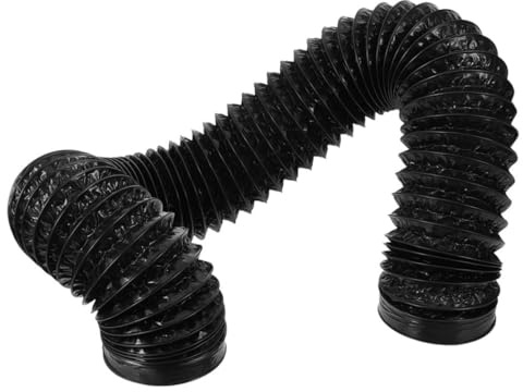 SOIMISS Tubo Flessibile in Alluminio Nero per Asciugatrice Ventilazione Aria Condizionata Soffiatore per Barche Tende da Coltivazione Leggero e Facile da Riporre