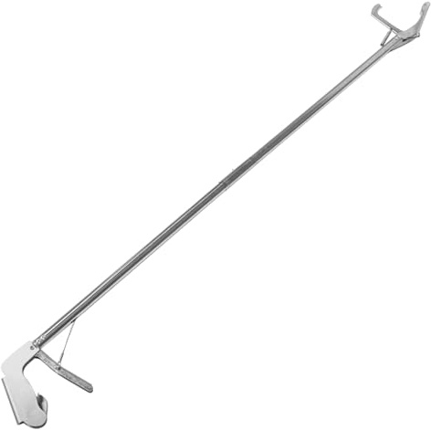 Hohopeti Pince Attrape-Serpent Clip de Verrouillage Argenté Antidérapant en Acier Inoxydable Design Pliable Outil Multifonction pour Jardin ou Travail en Montagne