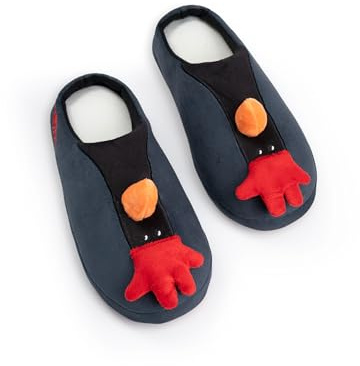 Vanilla Underground Wallace And Gromit Feathers McGraw Black Red Orange Mule Slippers | 3D Detail Indoor Slip-On Footwear | Cartoon Character Home Wear | Wallace And Gromit Merch - 7-8 UK