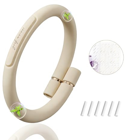 ZukQvrivelig Braccialetto Aromatico Naturale Alla Citronella e Agli Agrumi, Freschezza Duratura 180 Giorni, Accessorio Alla Moda e Pratico (Rosa)