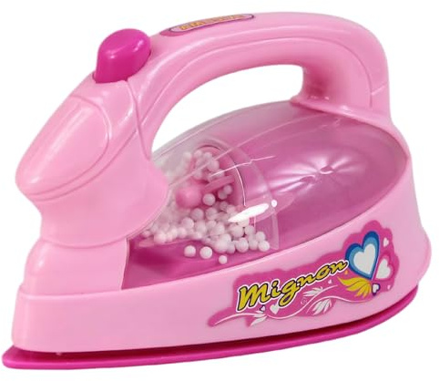 Wilafury Giochi di finzione per Bambini, Ferro da Stiro Elettrico per Mini casa delle Bambole, apparecchio in Miniatura Giocattolo Domestico simulato per Bambola