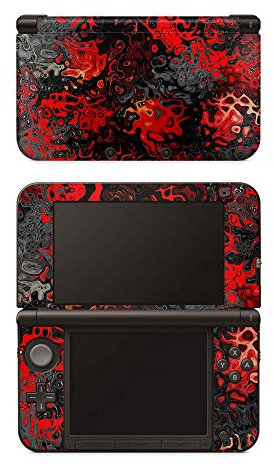 Skins4u Aufkleber Design Schutzfolie Vinyl Skin kompatibel mit Nintendo New 3DS XL Red Plasma