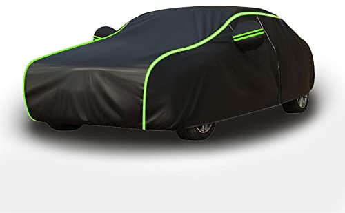 Autoabdeckung Outdoor Kleinwagen für VW Caddy/VW Caddy Van/VW Caddy Lite MPV (2013-2022), Vollgarage Autoplane für Regen Sonne Staub Schutz,Auto Abdeckplane Faltgarage Abdeckung (Color : A, Size : C
