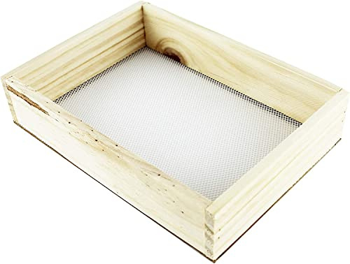 Cedazo Cuadrado Malla Harina, Colador de Malla Tamiz 30x24cm Tamiz de Harina de Madera.