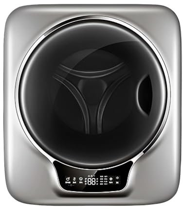 DISHENGZHEN 3KG Mini Laundry Machine and Drying,Wall Mounted Drum Washing Machine, 3KG Front Load Compact Tumble Laundry, Full-Automatic Washing Machine and Spin Dryer for Travel Apartments Dorms