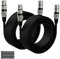 XLR-Kabel Mikrofonkabel 10m(2 pack,schwarz),Stecker auf Buchse,3 polig abgeschirmt ausbalanciert DMX-Patchkabel,mit EMI-und RFI-Unterdrückung,Kompatibel mit Verstärker,Lautsprecher+5 Kabelbinder