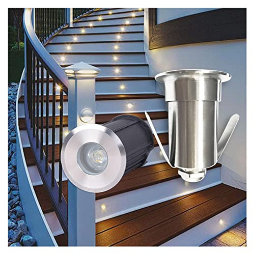 Utomhu, terrasslampor, 110 V, 220 V, terrasslampor för trappor, terrasser, gångvägar, pooler, Blu-Ray, 52 mm (1 W)