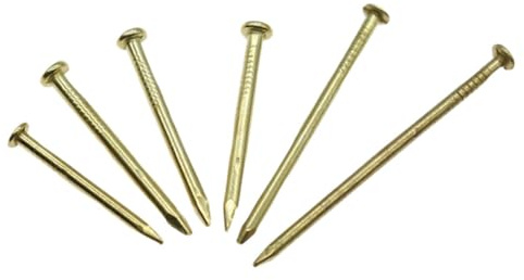 PULaif Chiodini per tappeti, Chiodini per tappezzeria, ch Chiodi a Testa Tonda in Ferro Placcato in Rame, Dorati, Misure Multiple, Confezione da 10(1.5x30mm)