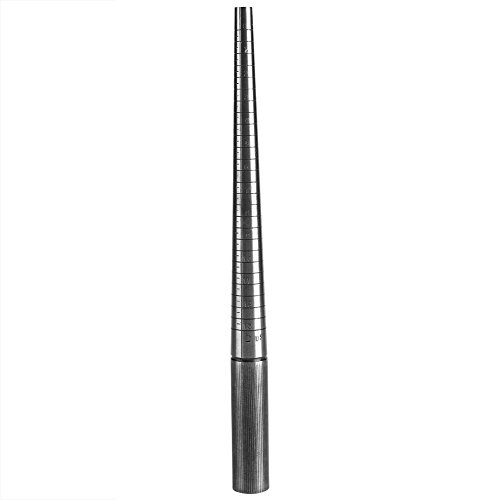 Ringgrößen-Dorn, Edelstahl-Ringgrößenwerkzeug, Metall-Fingermessgerät mit Messmarkierungen