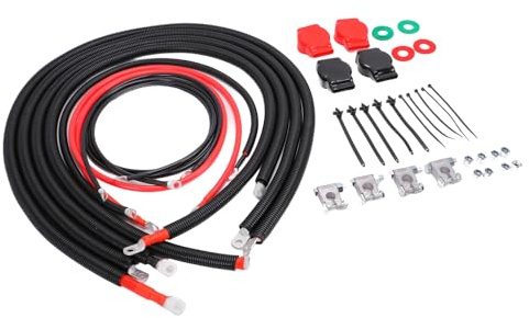 Generic Kit de Cables de Batería Ajuste Preciso Reemplazo Completo para Superduty Excursion Powerstroke 7.3L Arranque 8 Cables de Batería para Garaje Mecánico