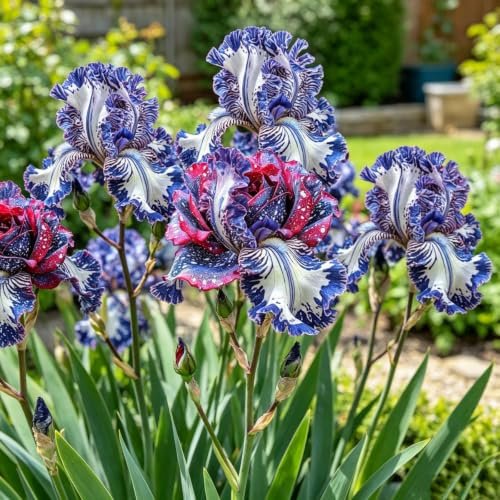 Bulbos de iris de primera calidad — Sin OGM — Ideales para jardinería doméstica (No artificiales)-10Bulbos-G
