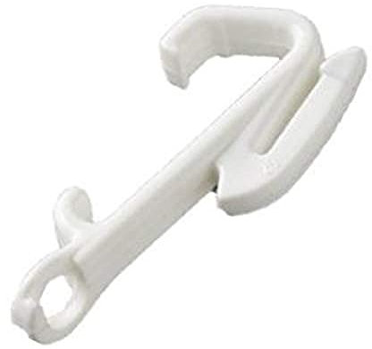 Merriway BH06735 (20 Pcs) Curtain Glider Hooks White Plastic to Fit Swish Sologlide - Pack of 20 Pieces