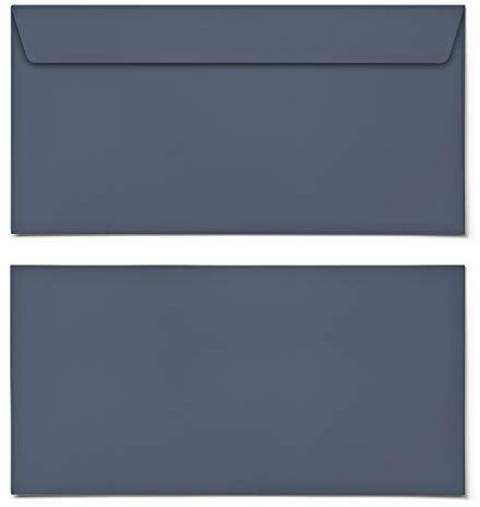 (30 x) Briefumschläge DIN-Lang - Blau Grau Briefumschlag Kuvert Briefkuvert Umschlag