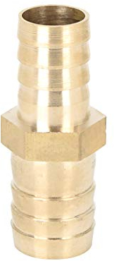 X AUTOHAUX 19 bis 16mm Messing Barb Schlauchreduzierer Klebepresse Fitting für Auto