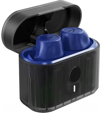 HyperX Cirro Buds Pro Blau – True Wireless In-Ear Kopfhörer mit Hybrid ANC & Noise Cancelling, Bluetooth 5.2, Low Latency Gaming-Modus, 35h Akkulaufzeit, IPX4, Touch-Steuerung, Mikrofon