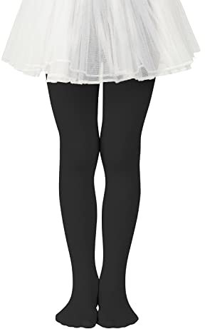PONCEAU Ballettstrumpfhose Mädchen - Strumpfhose Kinder Ballett Superweich, Hochdehnbar & Anti-Rutsch für Tanz, Schule & Alltag